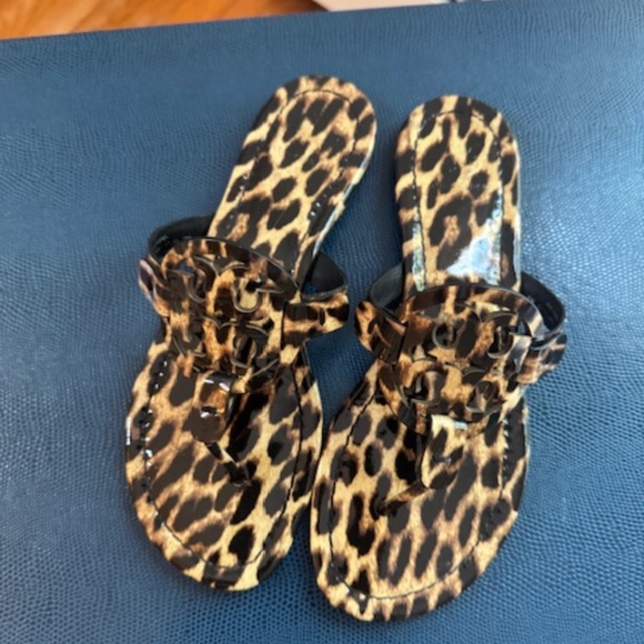 Tory Burch Miller Sandals, Leopard Patent, Size 7 - Picture 2 of 4